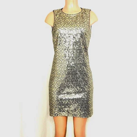 banana republic silver sequin dress BANANA REPUBLIC Silver Sequin Mini Party Dress Size 2 New With Tag